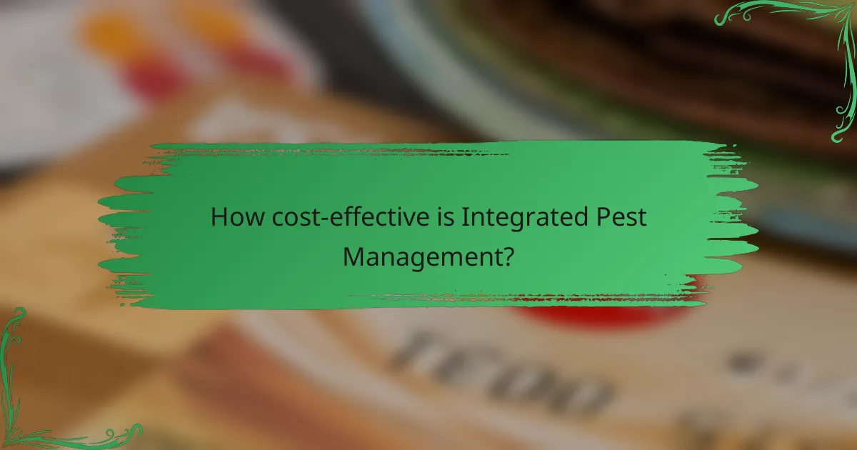 How cost-effective is Integrated Pest Management?